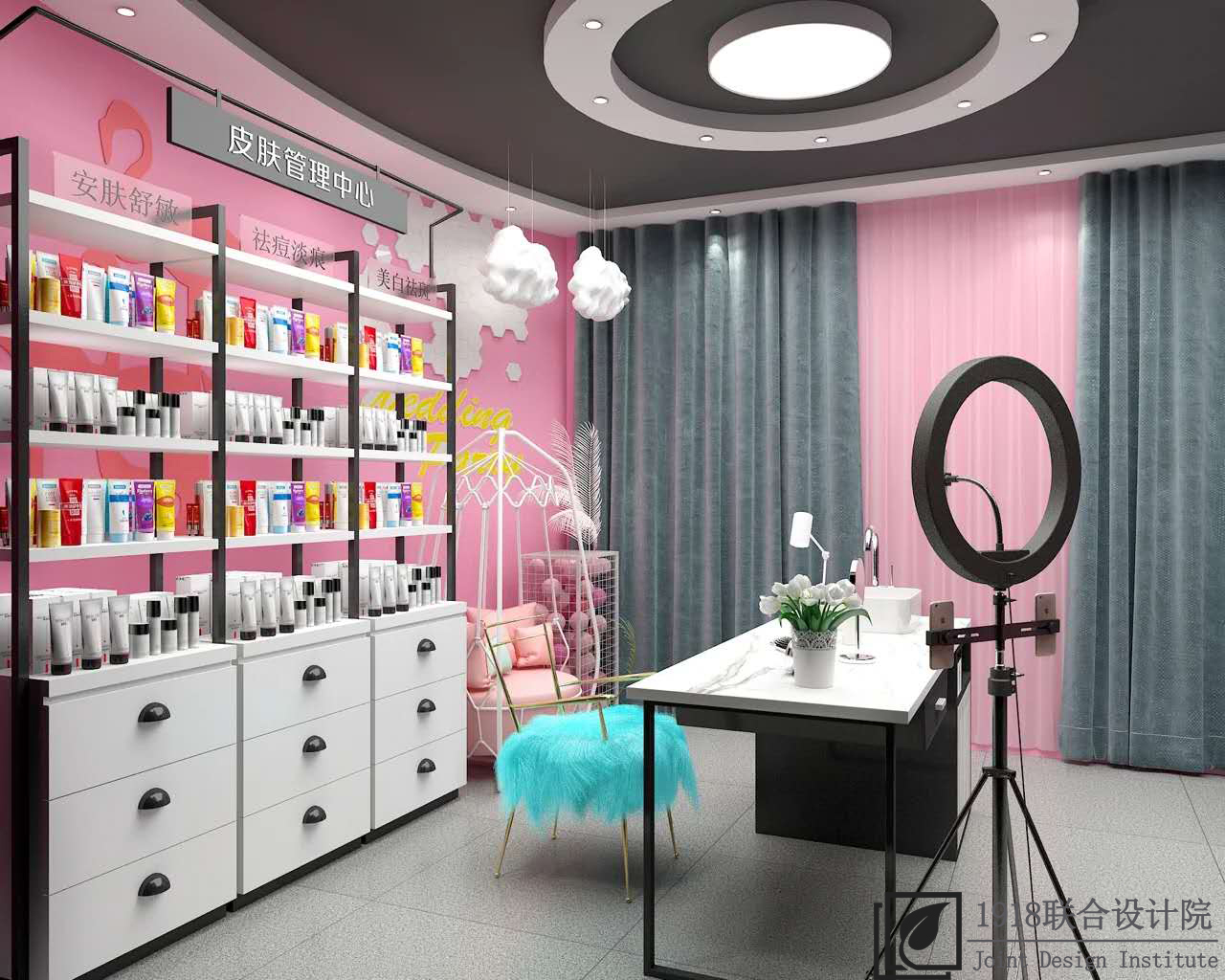 美甲形象店空间设计|空间|室内设计|专业化妆品设计 - 原创作品 - 站酷 (ZCOOL)